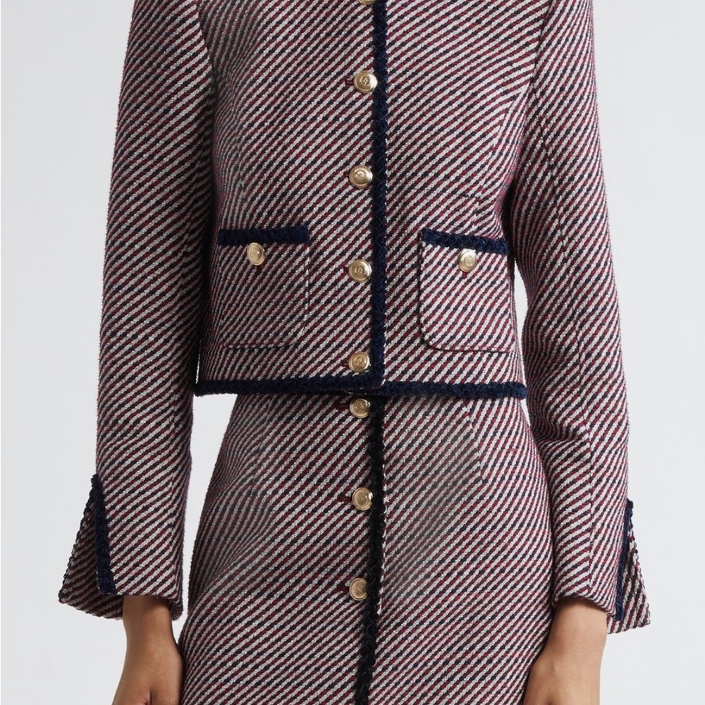 Cinq à Sept NWT Striped Noemie Zanda Boucle Randi Jacket size 12